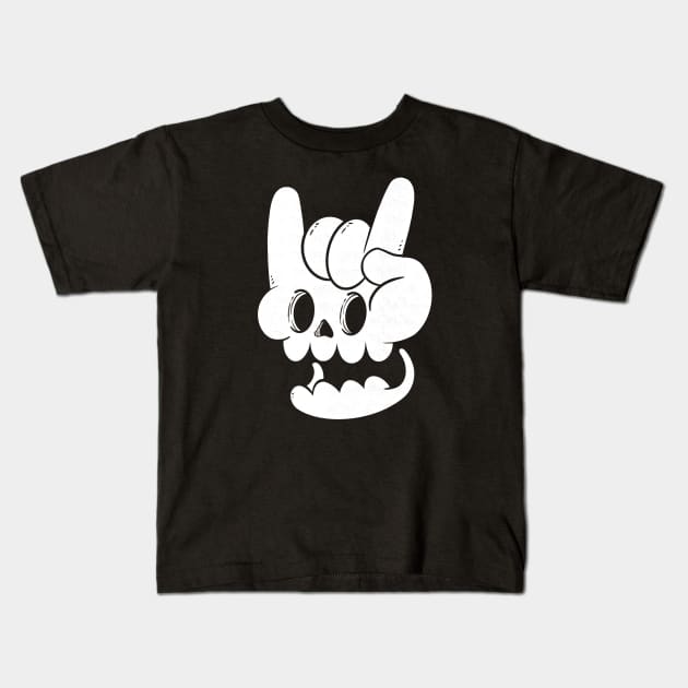 Skull of Metal Kids T-Shirt by Artthree Studio